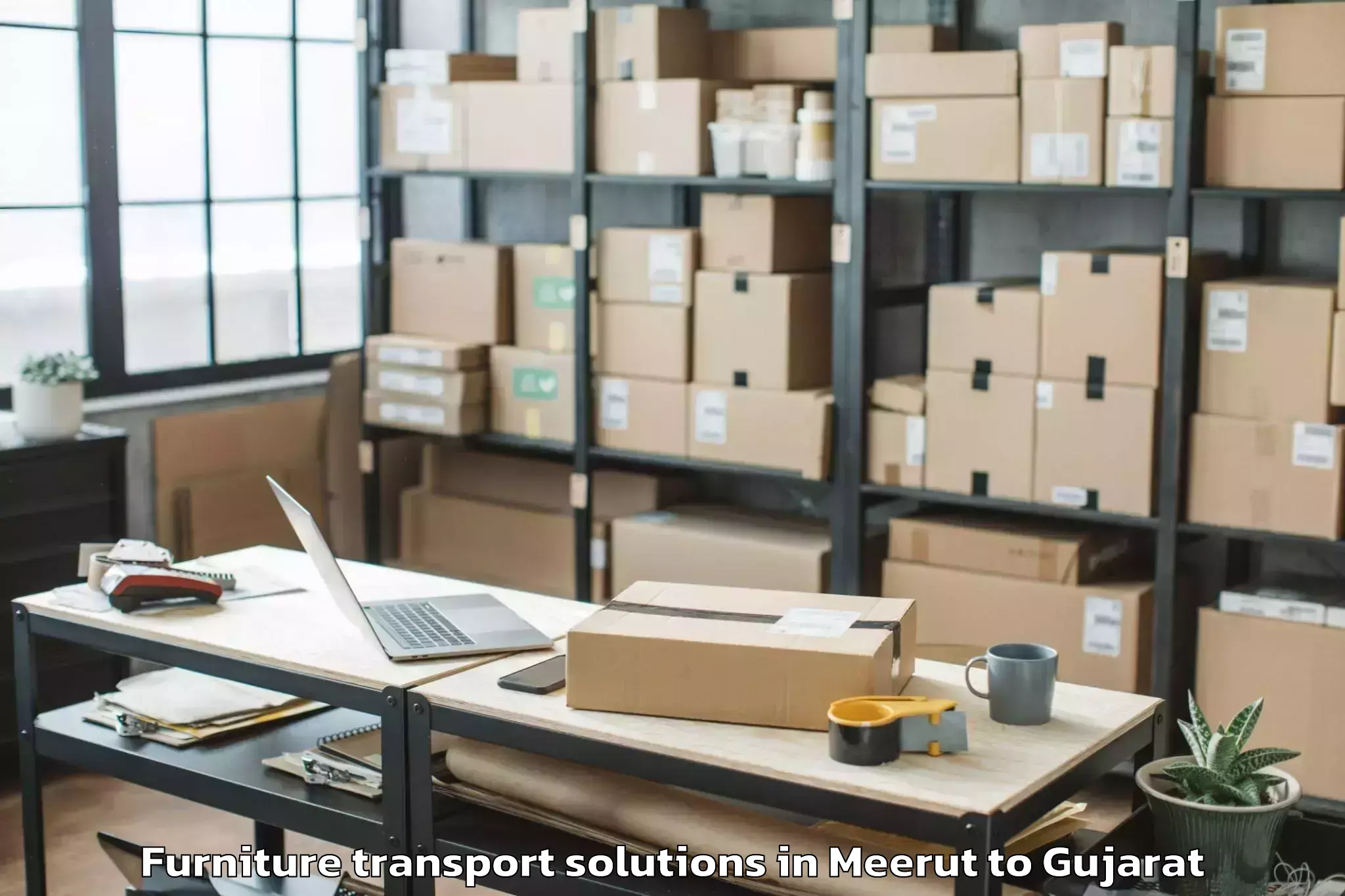 Top Meerut to Devgadh Baria Furniture Transport Solutions Available